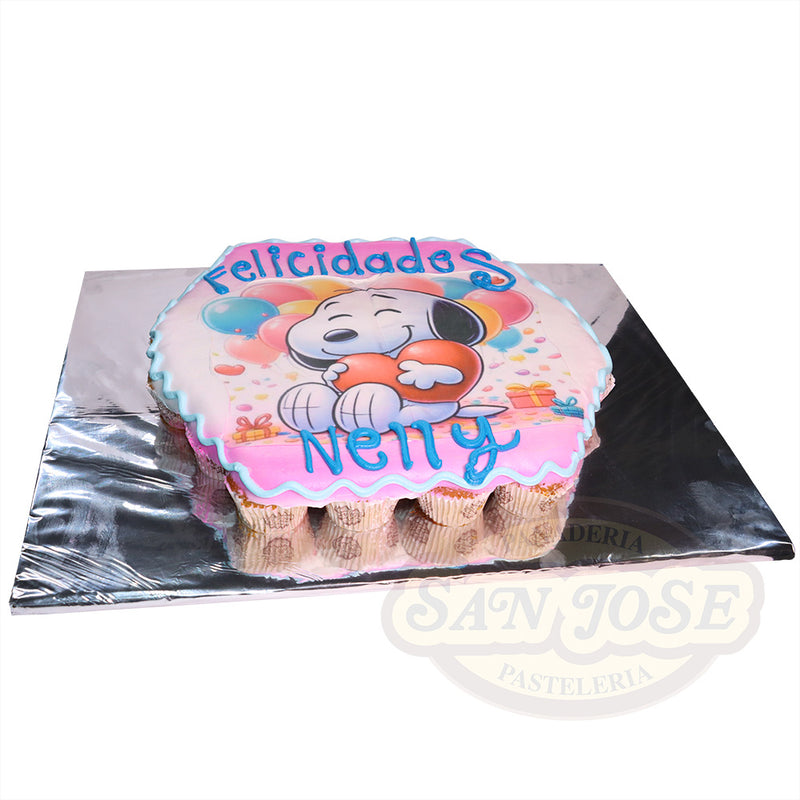 Cup Cake Snoopy Globos