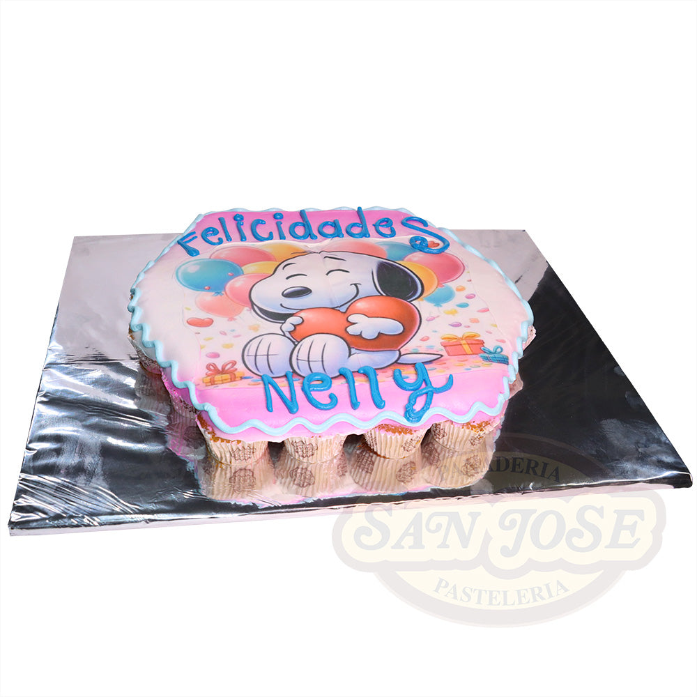 CUP CAKE SNOOPY GLOBOS