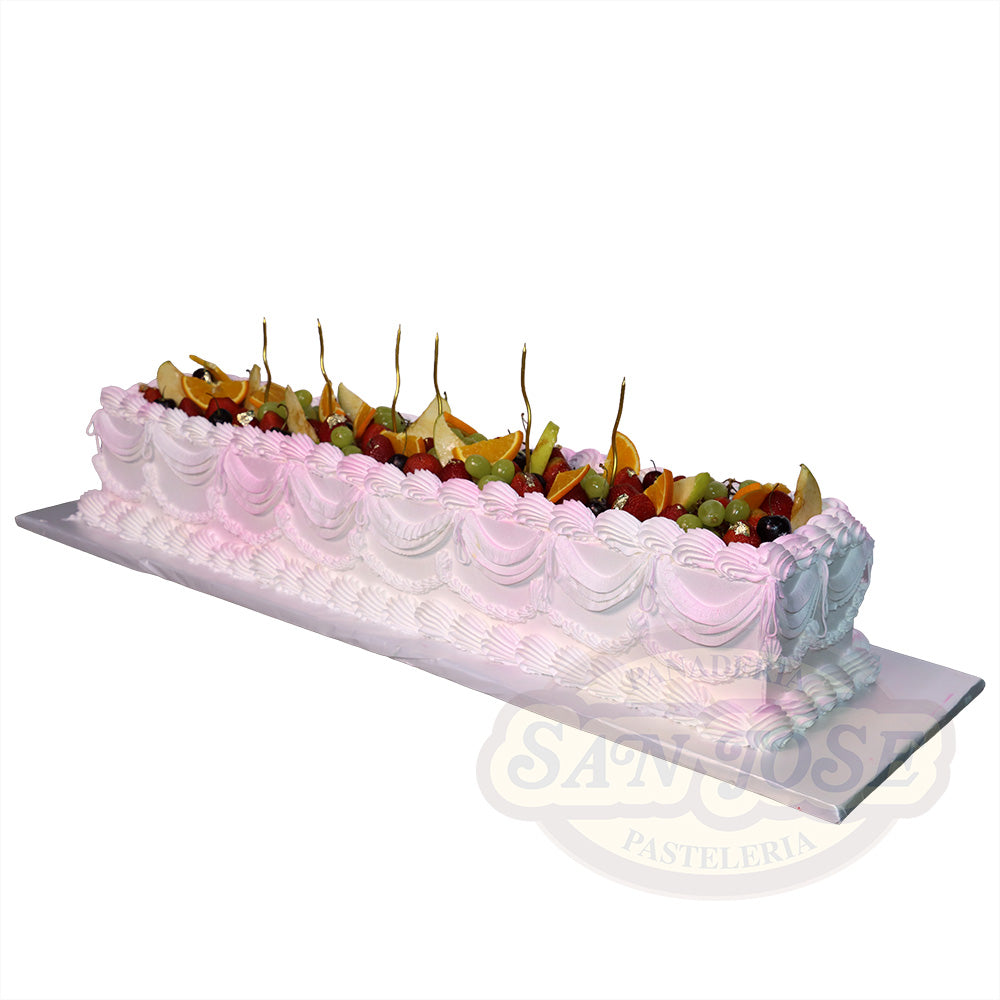 LONG CAKE FRUTA 30 PERSONAS