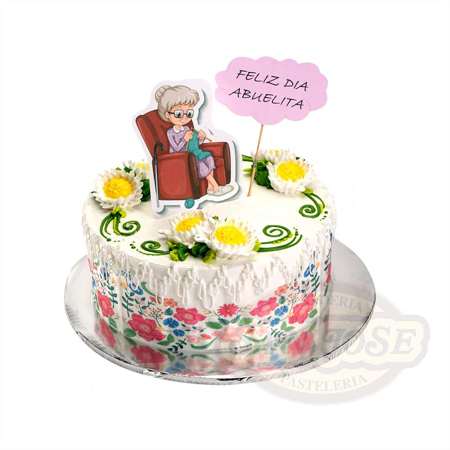 ABUELITA CON MARGARITAS