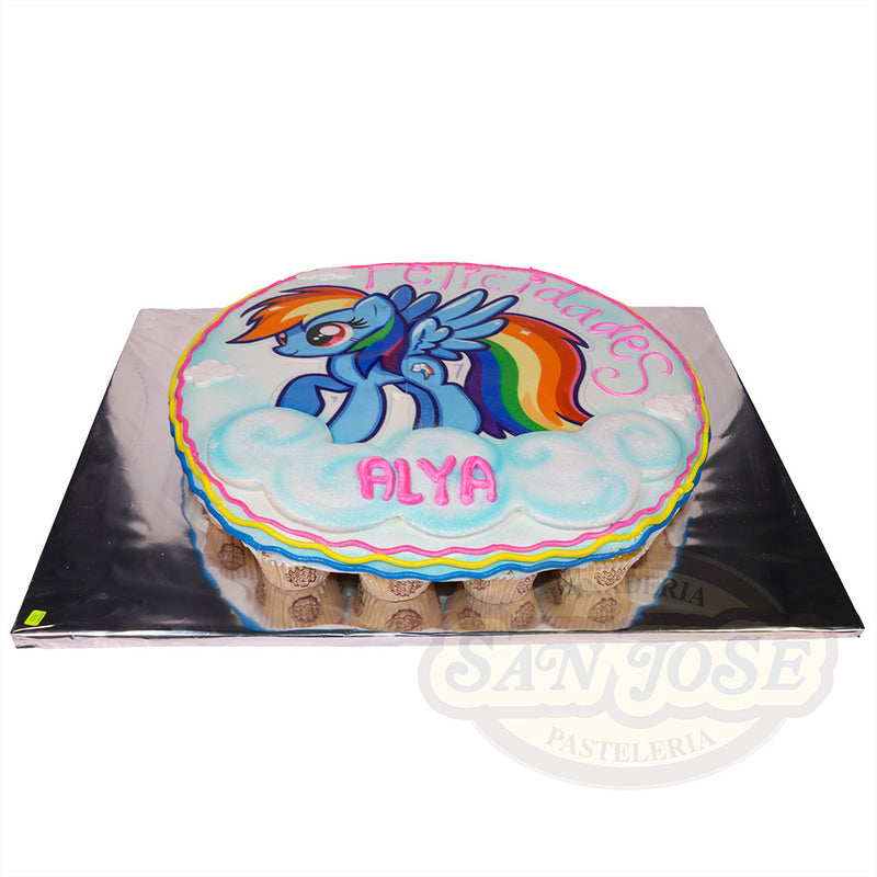CUP CAKE DIVERSIÓN RAINBOW DASH
