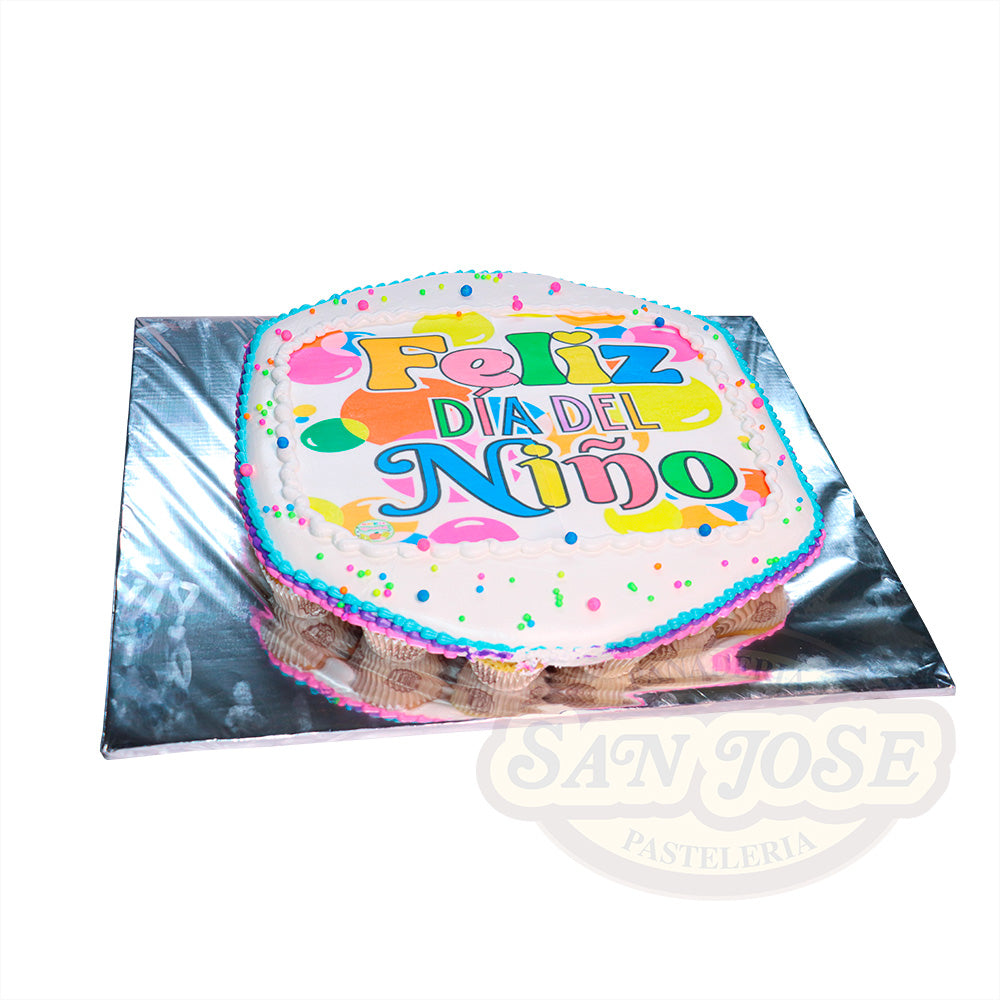 CUP CAKE TEXTO DIA DEL NIÑO