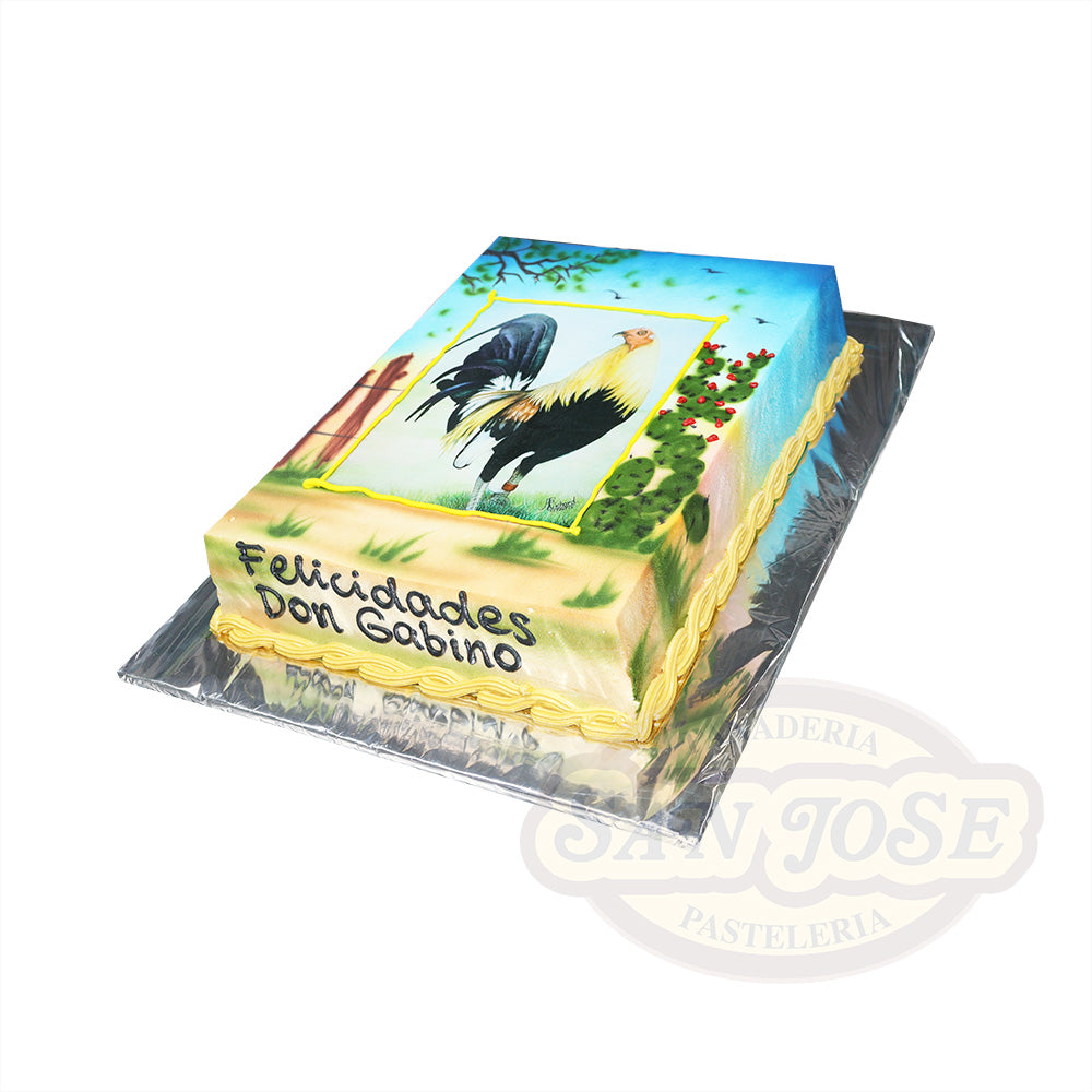 Gallo en Paisaje