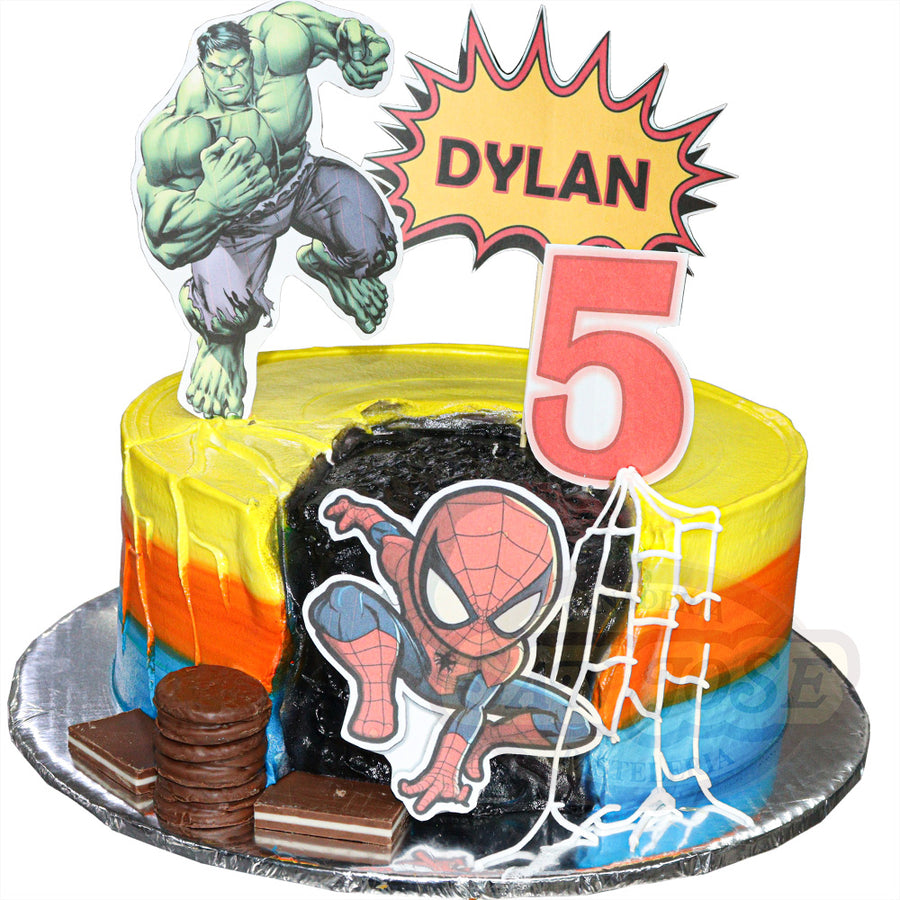 DETALLE HULK Y SPIDER