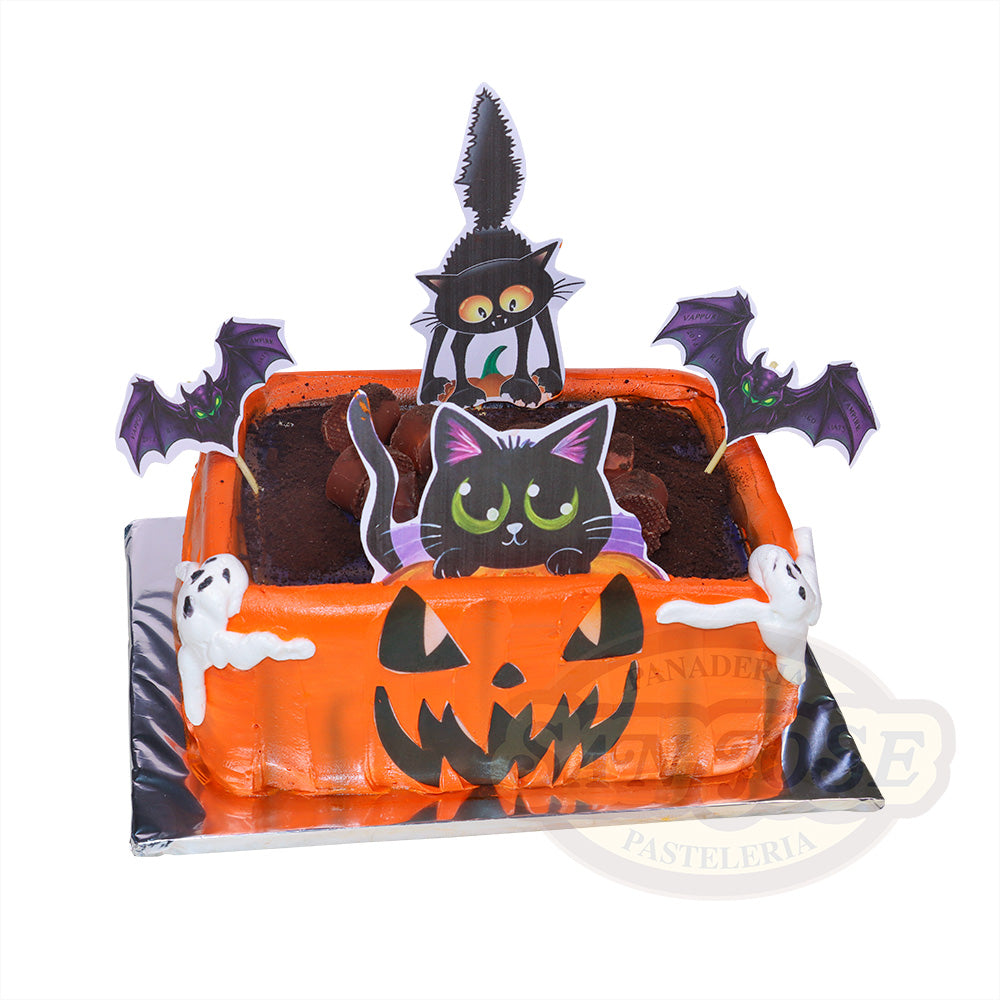 Mini Plancha Calabaza Con Gatos