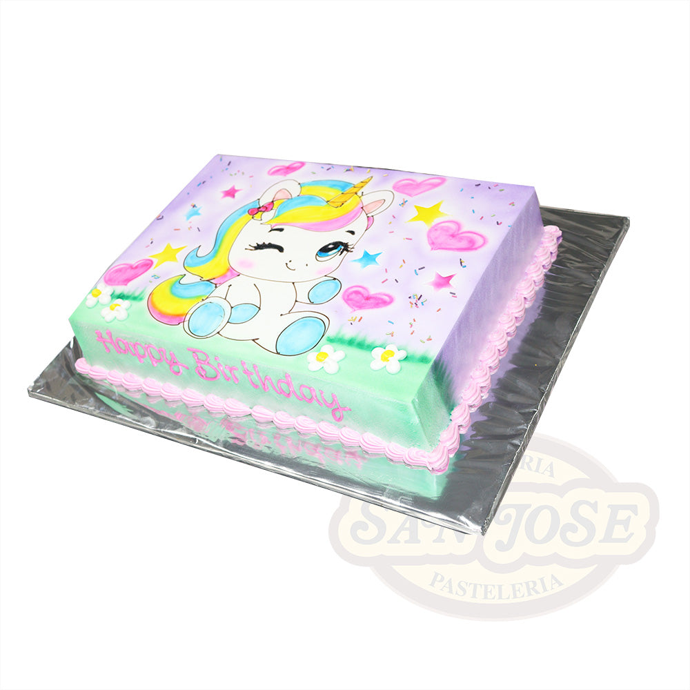Unicornio Corazones Feliz